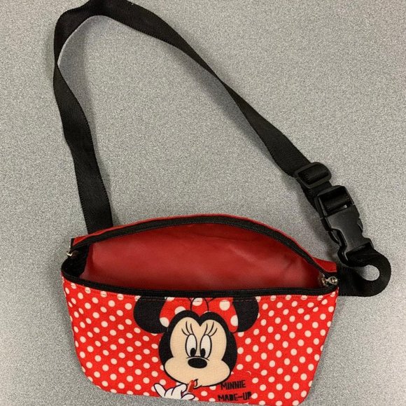 USED-Disney Minnie Mouse Zippered Waist Pack Belly Bag - Picture 1 of 7